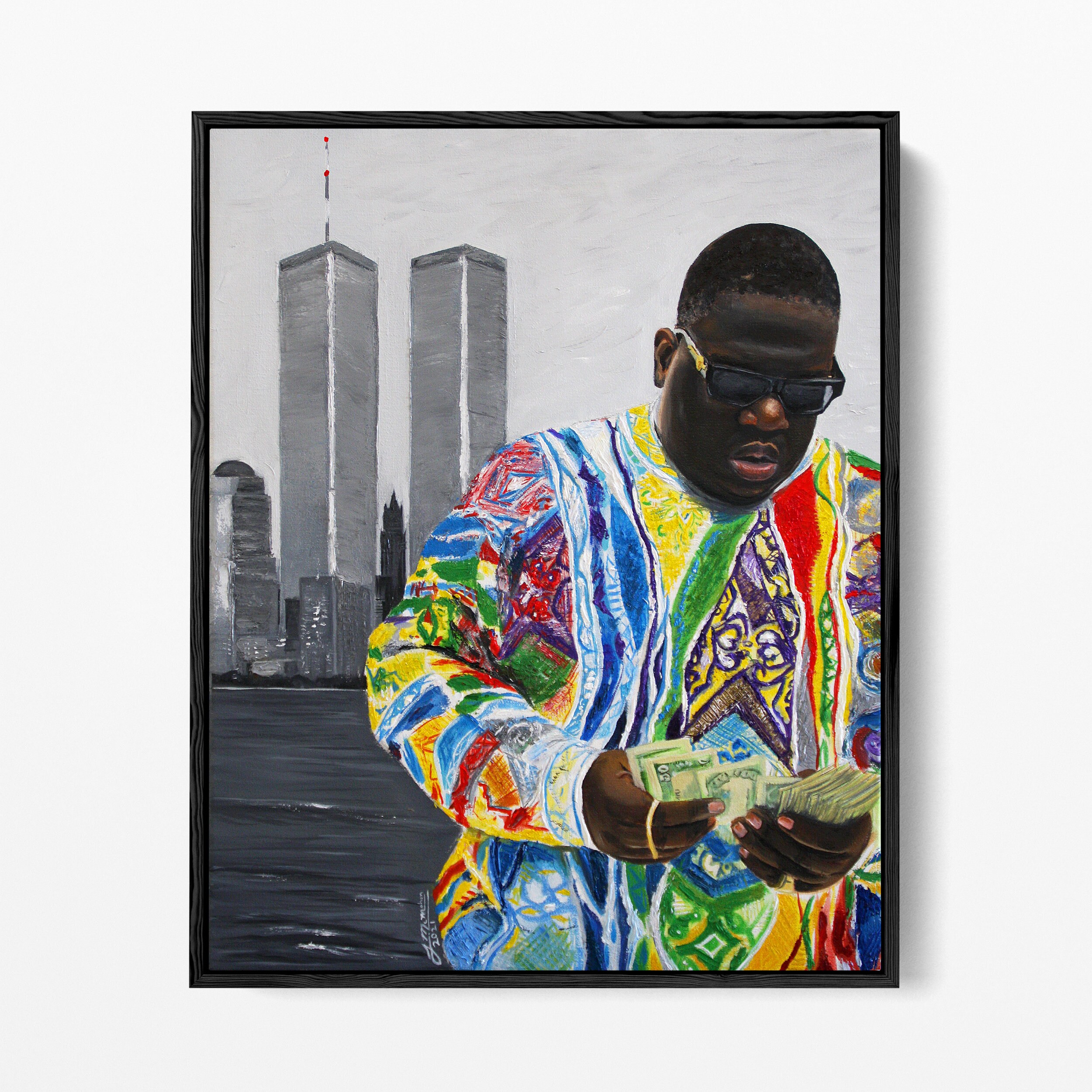Biggie Oil Painting Canvas Print 16x20 in. Signed Etsy