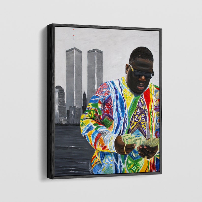 Biggie Oil Painting Canvas Print 16x20 in Signed