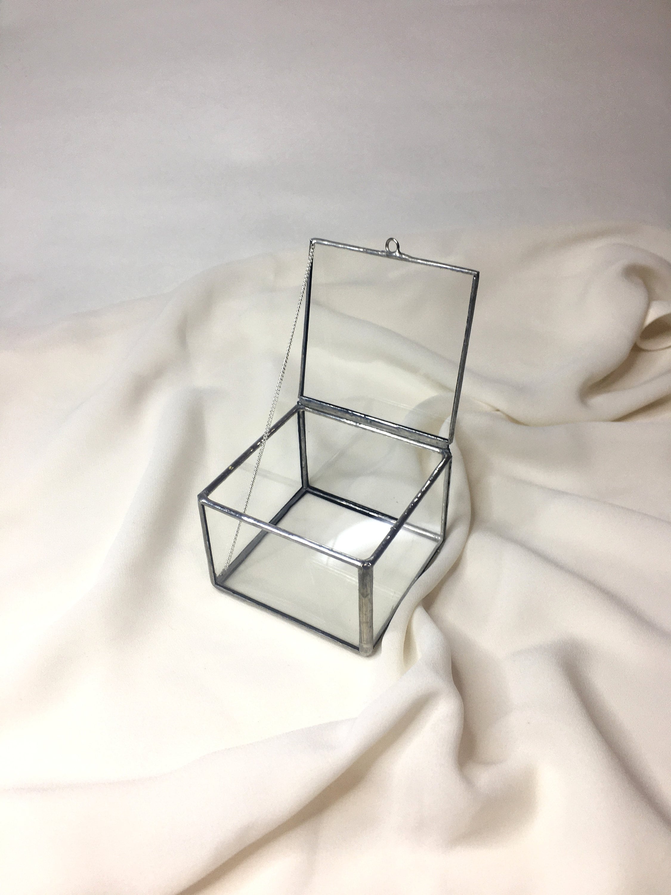 Glass jewelry box for wedding rings Glass Ring Box custom Etsy