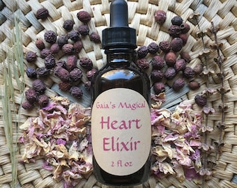 Gaia’s Magical Heart Elixir made with Organic Ingredients : Heart & Lung  Elixir supporting Grief and Overwhelm