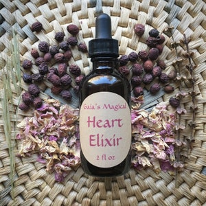 Gaias Magical Heart Elixir made with Organic Ingredients : Heart & Lung Elixir supporting Grief and Overwhelm Restock 12/23 image 1