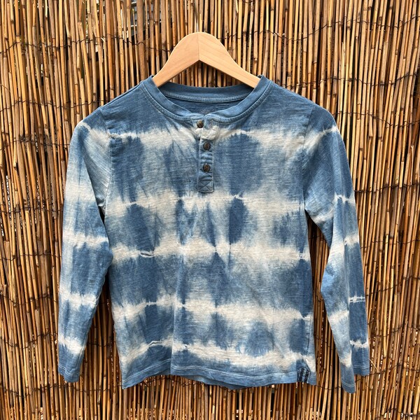 Blue & White - Shibori Tie-dye Cotton Men Half Sleeve Shirt main image 0