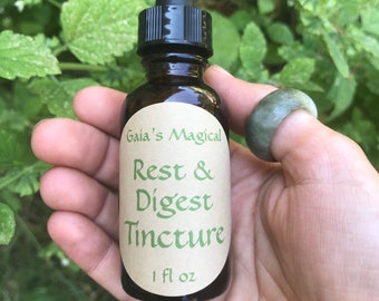 2 oz. Gaia’s Magical Rest & Digest Tincture! Made with Organic Ingredients! Chamomile, Skullcap, Lemon Balm and Hops! !! Restock 12/23