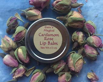 Cardamom Rose Lip Balm! Made with Organic Ingredients and in zero waste tin! Restocked 4/24!