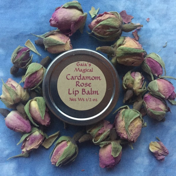 Cardamom Rose Lip Balm! Made with Organic Ingredients and in zero waste tin! Restocked 4/24!