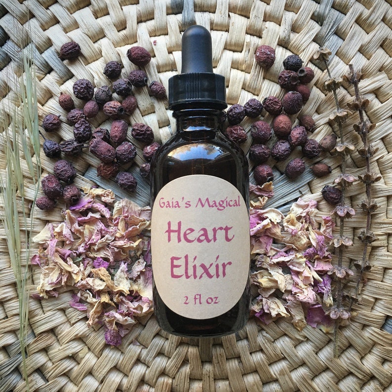 Gaias Magical Heart Elixir made with Organic Ingredients : Heart & Lung Elixir supporting Grief and Overwhelm Restock 12/23 image 1