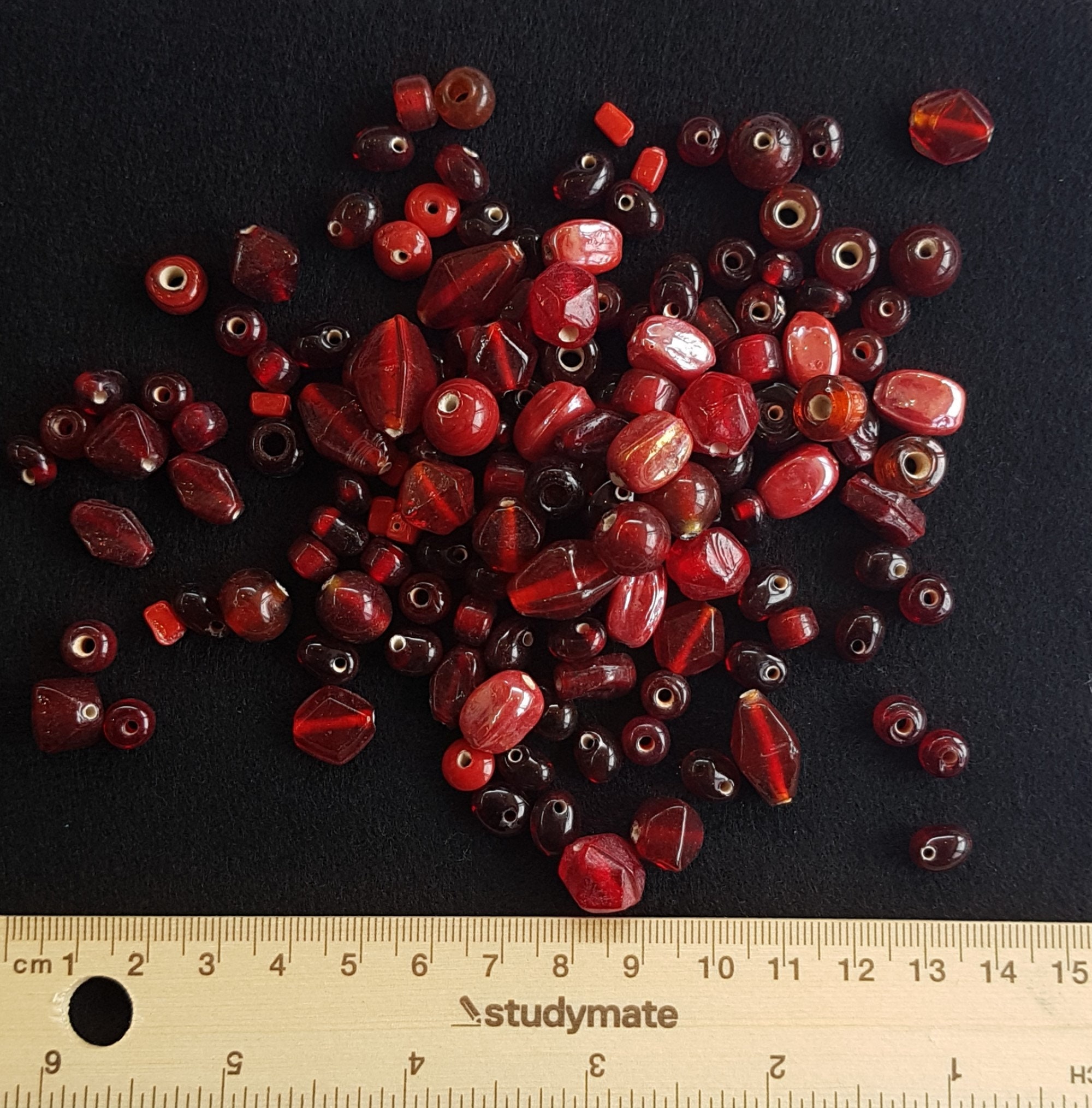 Handmade Quality Vintage Indian Glass Beads in Red Tones 100g Etsy