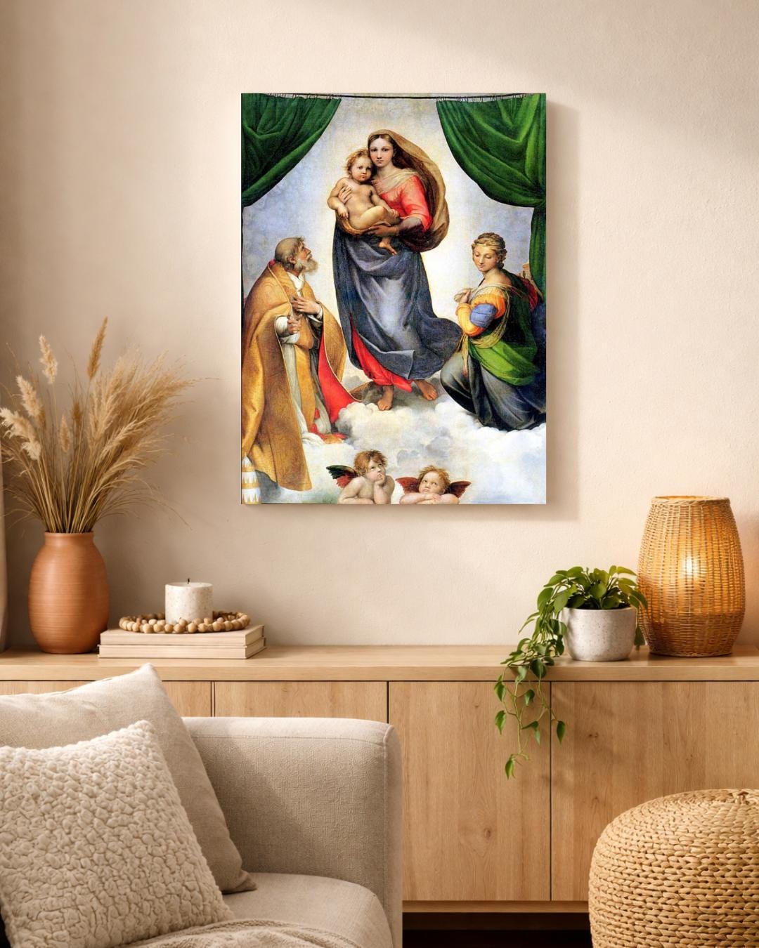 Sistine Madonna Canvas Print | Raphael Virgin Mary Renaissance Art - Etsy