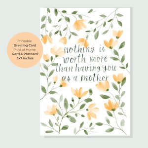 Belle carte de fête des mères à téléchargement immédiat, meilleure carte d'anniversaire de maman, carte d'anniversaire de maman d'amour, plus grande carte-cadeau de mère, carte d'anniversaire de maman