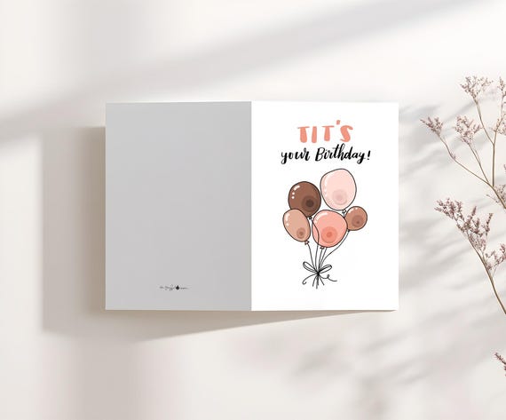 Biglietto Di Auguri Di Compleanno Con Palloncino Crescente – Divertente, 350g/m², Con Busta