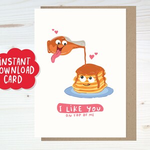 Druckbare niedliche Valentinstag Karte, Lustige Karte zum Ausdrucken