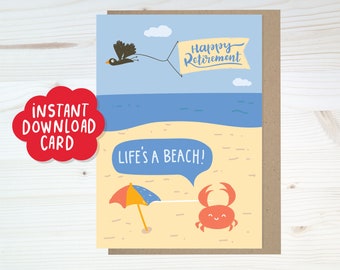 Instant Download Retirement card, Co-worker retirement funny card, Funny office retirement card, Leaving office cute card, Bye bye card