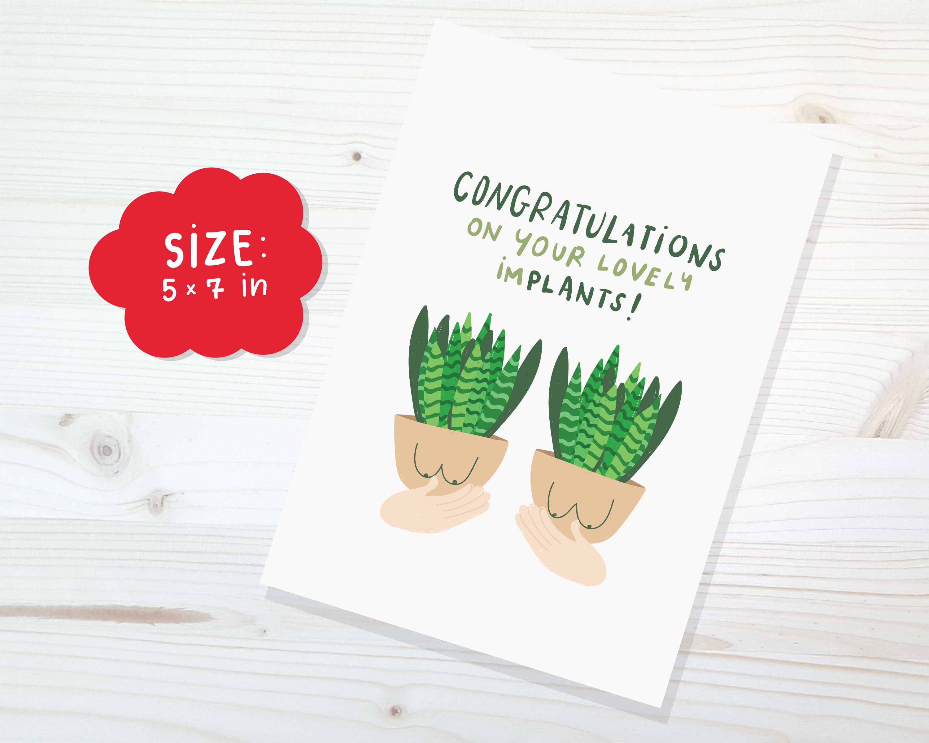 Instant Download Printable New Boobs Card, Funny Boob Job Card, Printable Boobs Card, Cute Boob ...