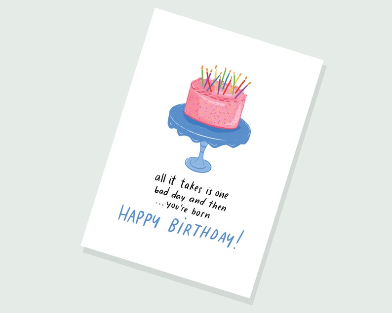 Instant Download Funny Rude Greeting Card, Sarcastic Birthday Card,dark ...