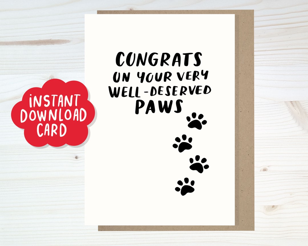 Instant Download Retirement Veterinarian Card Cute Veterinary Etsy