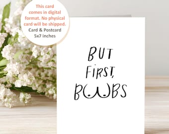 Tarjeta de cumpleaños con tetas divertidas, descarga instantánea, tarjeta de felicitación humorística, tarjeta imprimible de tetas, cumpleaños de hermano