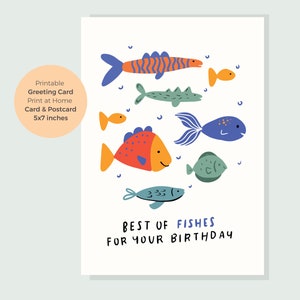 Instant Download Fisherman Birthday card, Funny fisherman birthday card, funny fishing birthday card cute fishing card, fisherman gift card