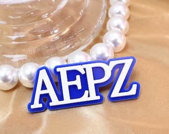 Customized Acrylic Greek Paddle Brooch Pin| Personalized Greek Lapel Pin|  Greek Memorabilia Fraternity Sorority Gift, Chapter Officer Pins