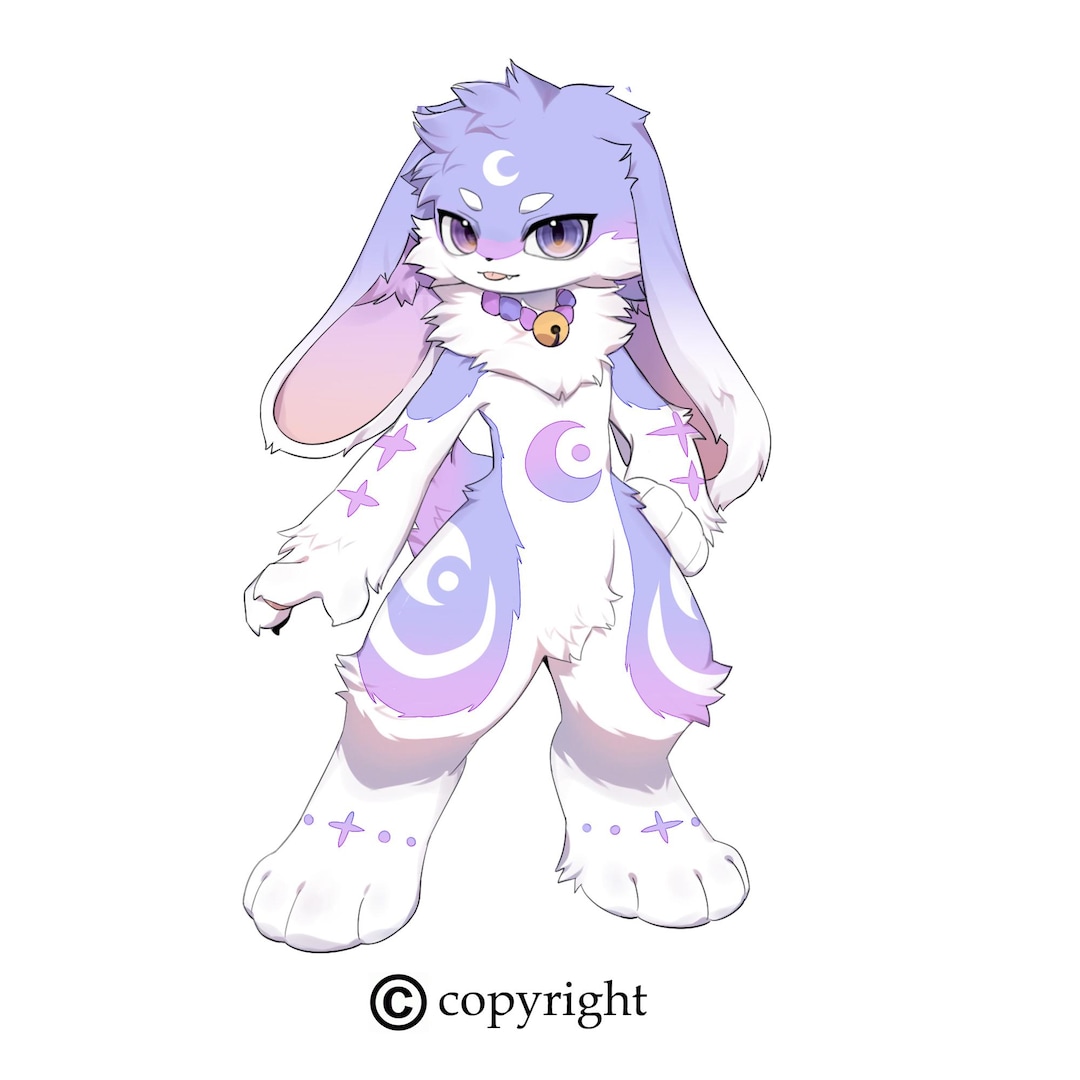Custom Full Body of Cute Rabbit Furry, Limited Edition Fursona Adopt ...