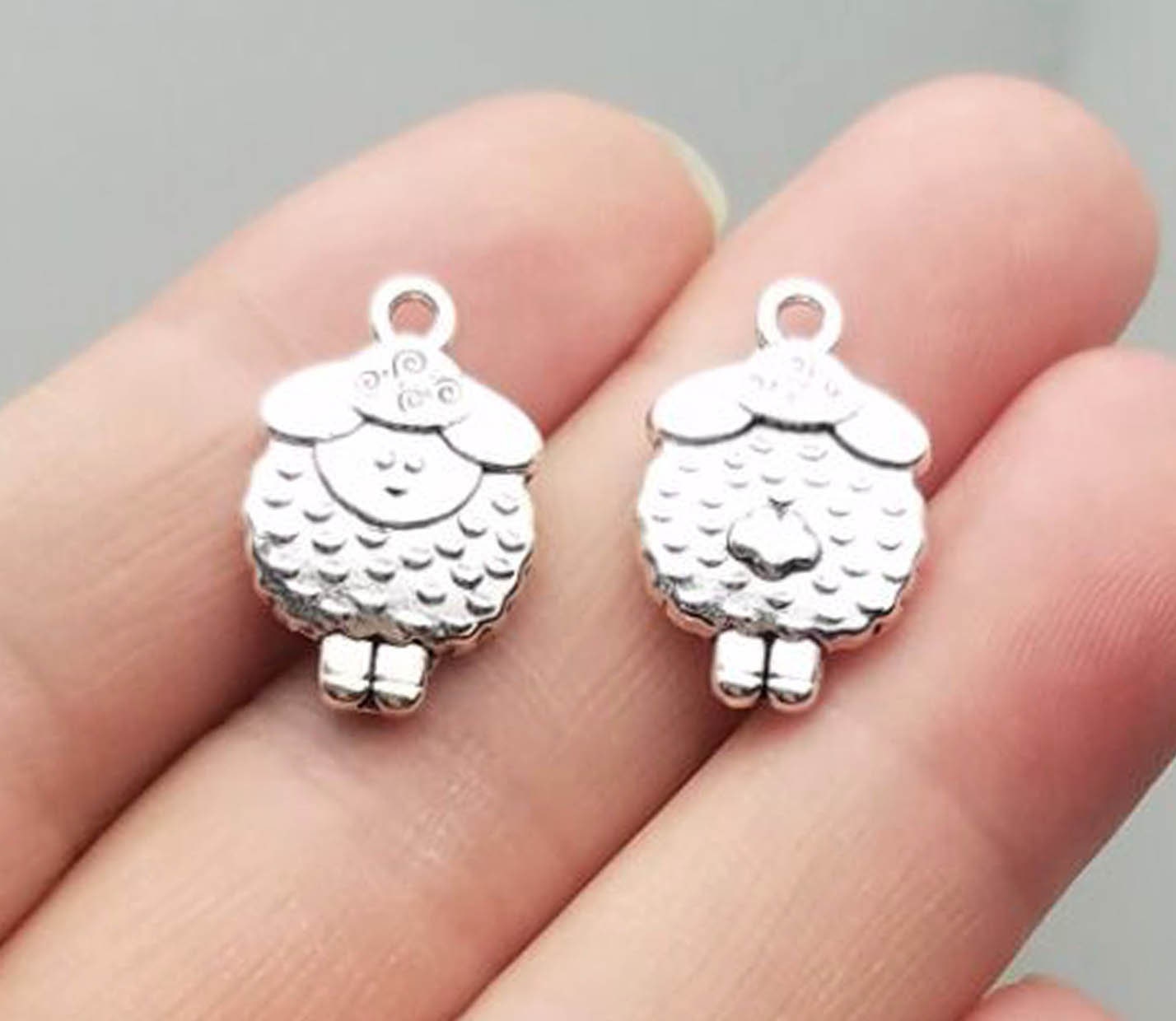 Antique Silver Plated Jewelry Making Charms Sheep Lamb Cabochon Frame Goat Antique Silver Plated Jewelry Making Charms Sheep Lamb Cabochon Frame Goat