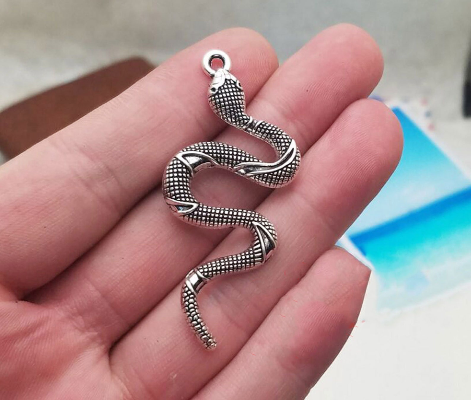 10pcs/lot Snake Charms DIY Jewelry Making Charm Fit Earring Etsy