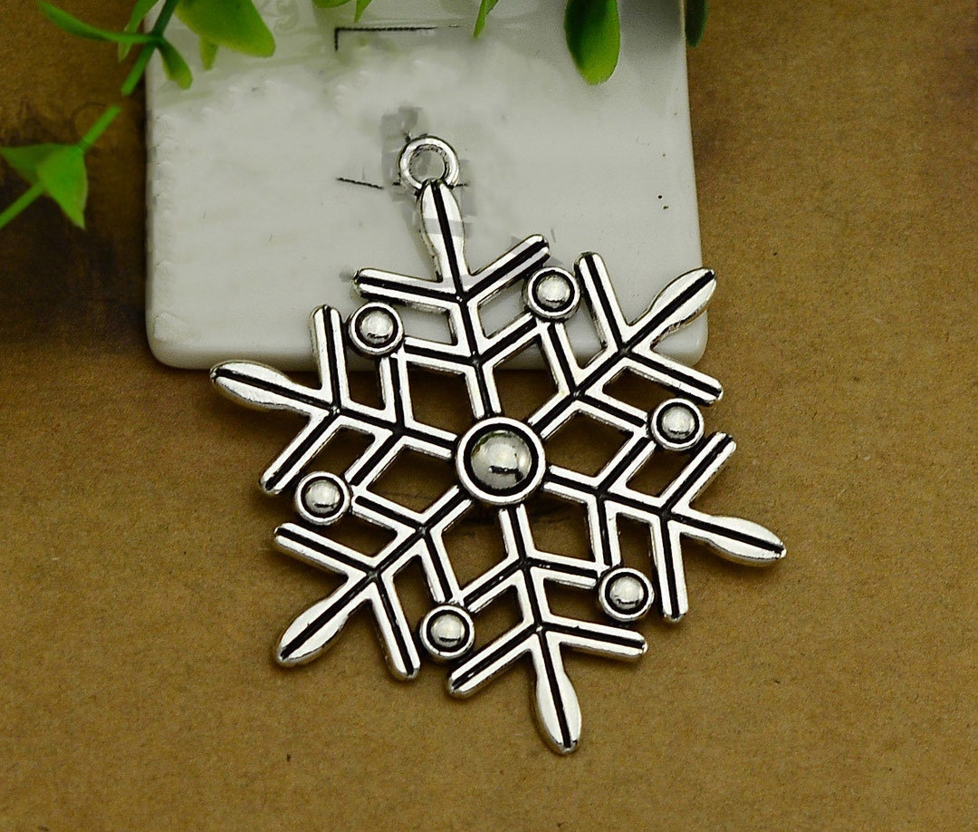 20pcs Antique Alloy Snowflake Charms DIY Pendant For Bracelet Necklace  Earrings Jewelry Making Accessories Decoration Jewelry Supplies
