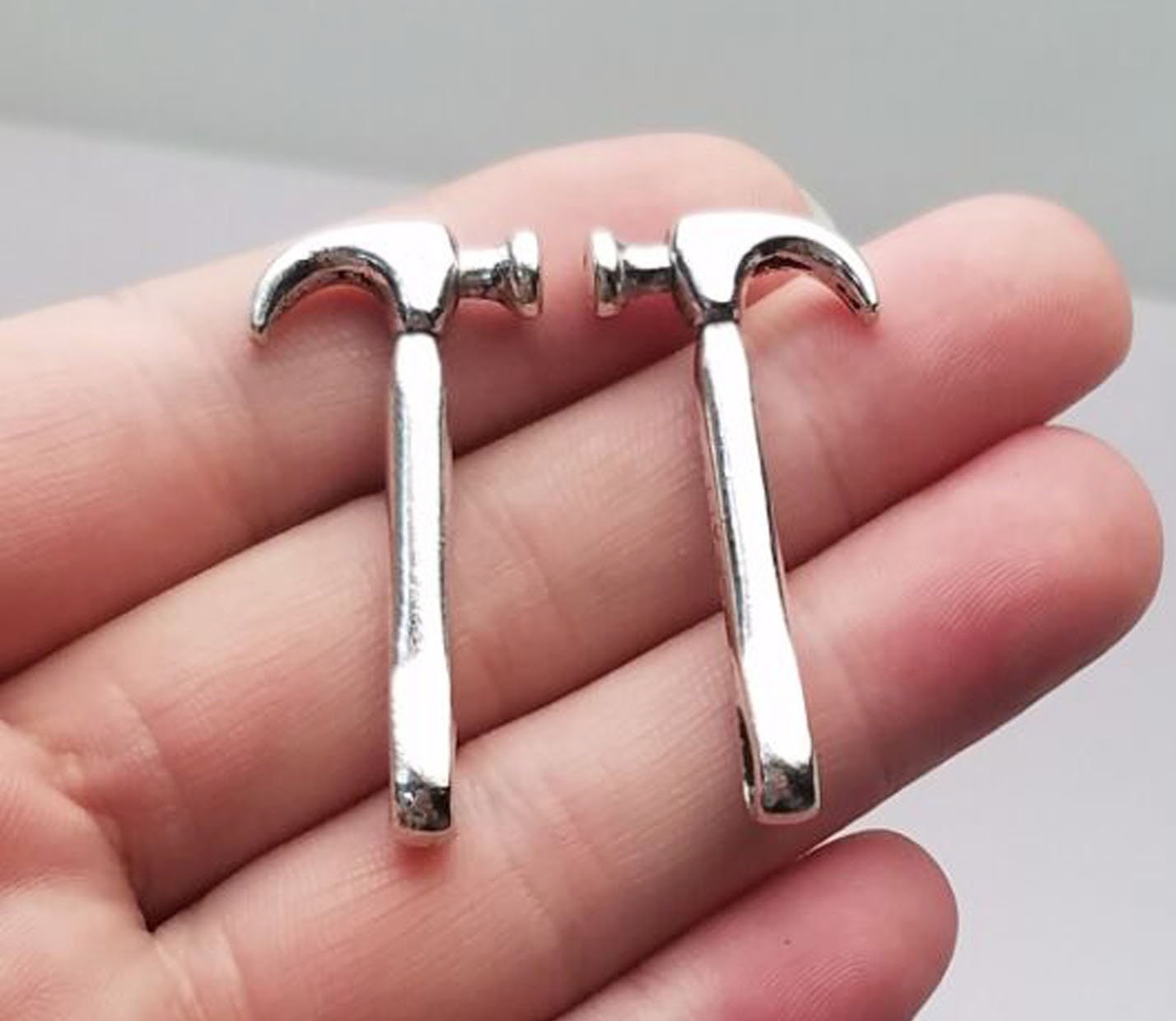 10pcs/lot Hammer Charms Antique Silver Plated Hammer Charms Etsy