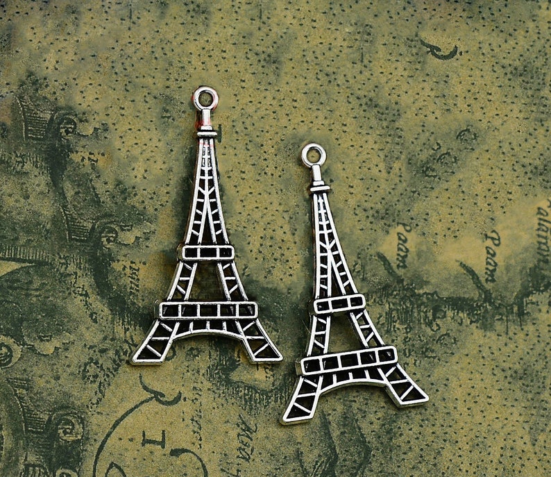 20pcs Eiffel Tower charms Antique plated Hollow Eiffel Tower Charms DIY supplies Jewelry accessories 24x45mm