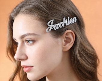 CUSTOM Name Hair Clips, Personalized Letters Hairclip, Women's Accessories, Monogram Jewelry, Bridesmaid Gift, Birthday Gift, Party Gift