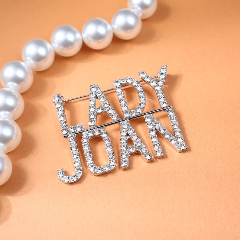 Personalised Name Brooch Pins: Hand-made Custom Text Brooches, Monogram ...