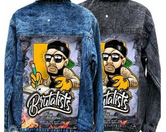 Bad Boy Art Jeansjacke trendige ästhetische Kleidung