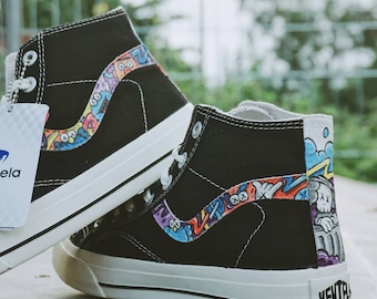 Leuke schoenen doodle aangepaste schilderij sneakers canvas