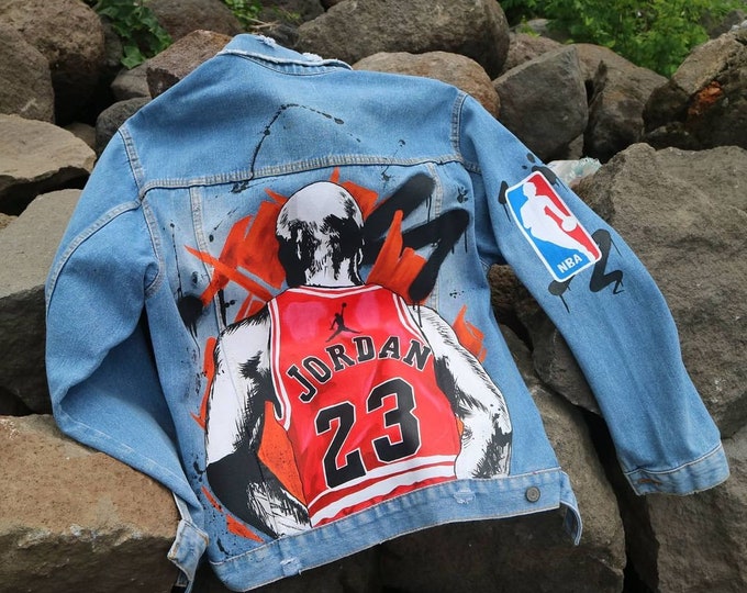 Featured listing image: artistic outfits ideas - Hand Painted Basketball Player Jackets by Street Artist