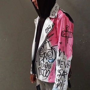 painting on a leather jacket