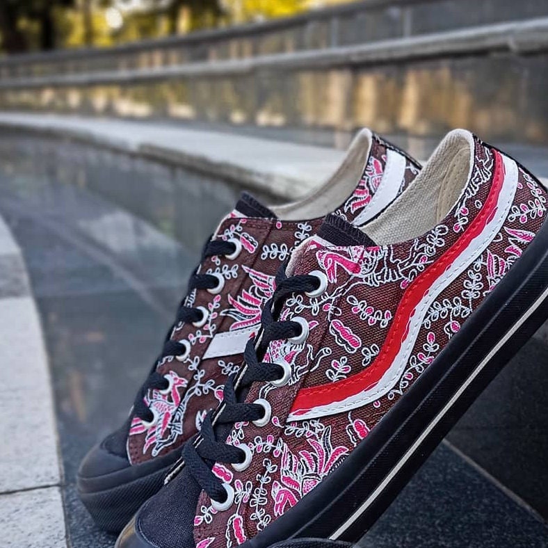 Indonesian Batik-painted Custom Shoes on Canvas Sneakers -  Israel