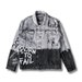 Black And White Denim Jacket 2026.Combine Black and White Denim Jacket Street Art Style Clothing Graffiti ...
