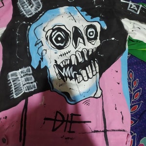 Handbemalter kleiner Peep Rapper in Jeansjacke Street Art Never Say Die Bild 4