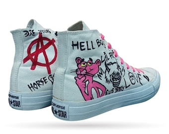 Custom Hand Painted Shoes Design Lil Peep Punk Outfit Ideas