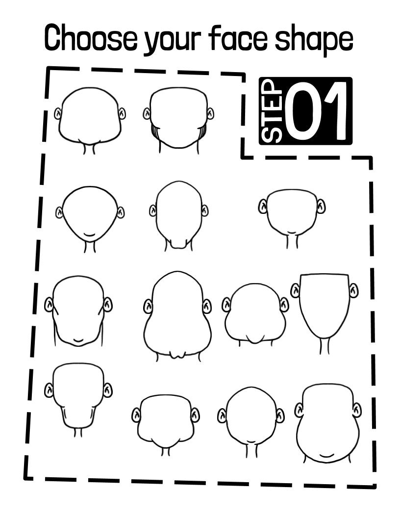 How to Draw a Comic Face Full PDF | Etsy