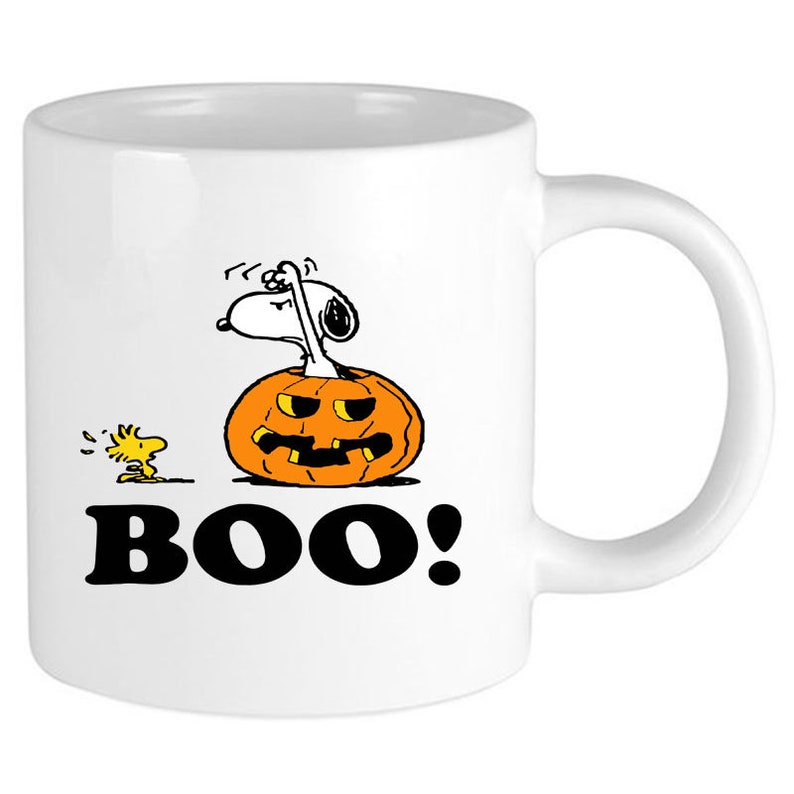 Peanuts Halloween Snoopy Woodstock BOO mug Halloween mug Gift Etsy