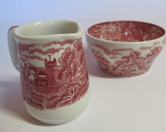 Vintage Enoch Woods 'english Scenery' Blue and White Side Plates