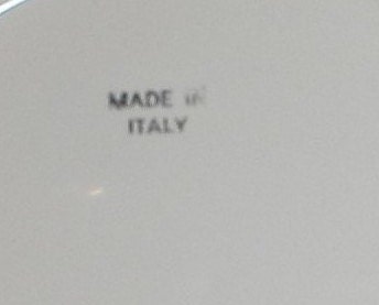 Ciao Italy by Bellini, Two Large Hand-painted Plates, Italy, 1970