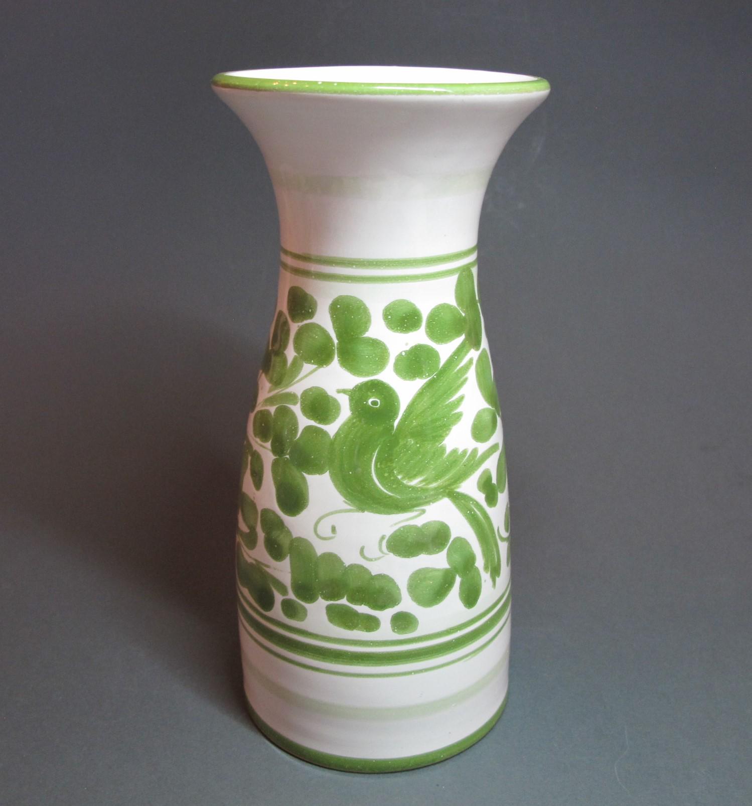 イタリアで購入 手描き鳥花デザイン花瓶 3点セット 新品未使用