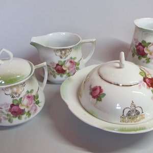 Leuchtenburg, 4-piece fine porcelain set, Germany, between 1920 and 1935