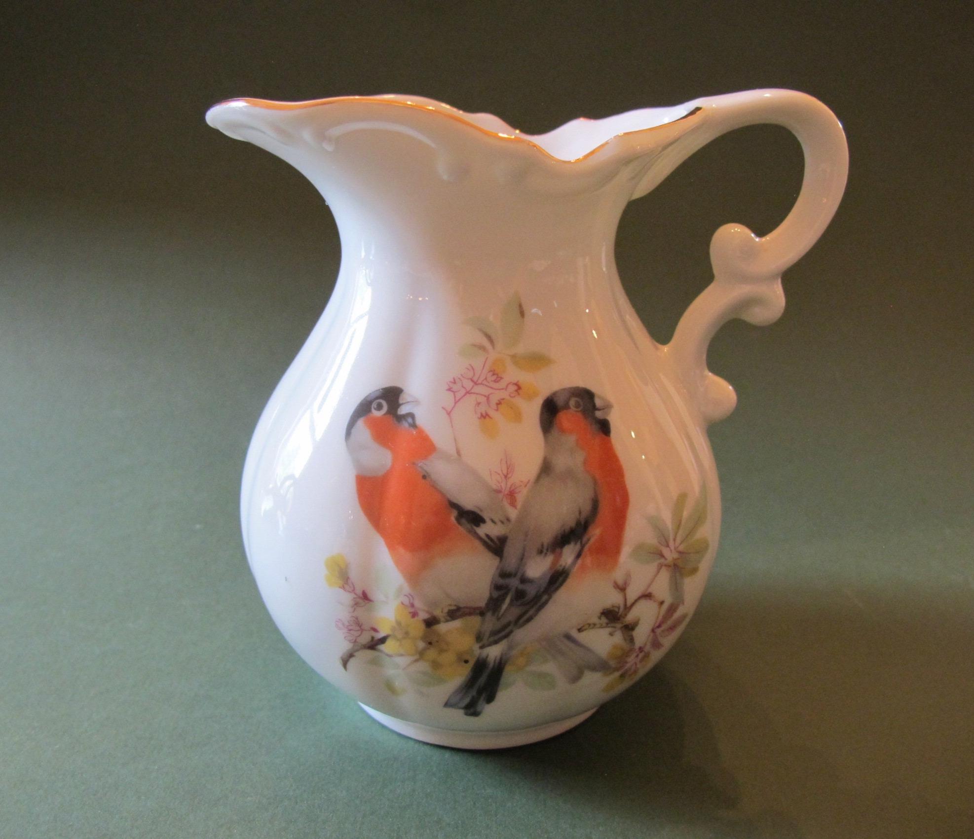 ANCIEN PICHET EN ceramique a decor d'oiseaux signé losson EUR 15,00 - FR