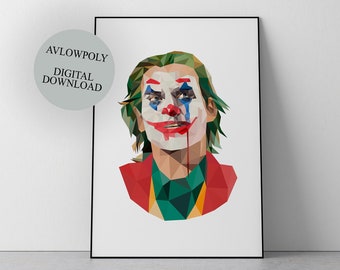 The Joker Poster, Joaquin Phoenix, Digital Prints, Movie Art