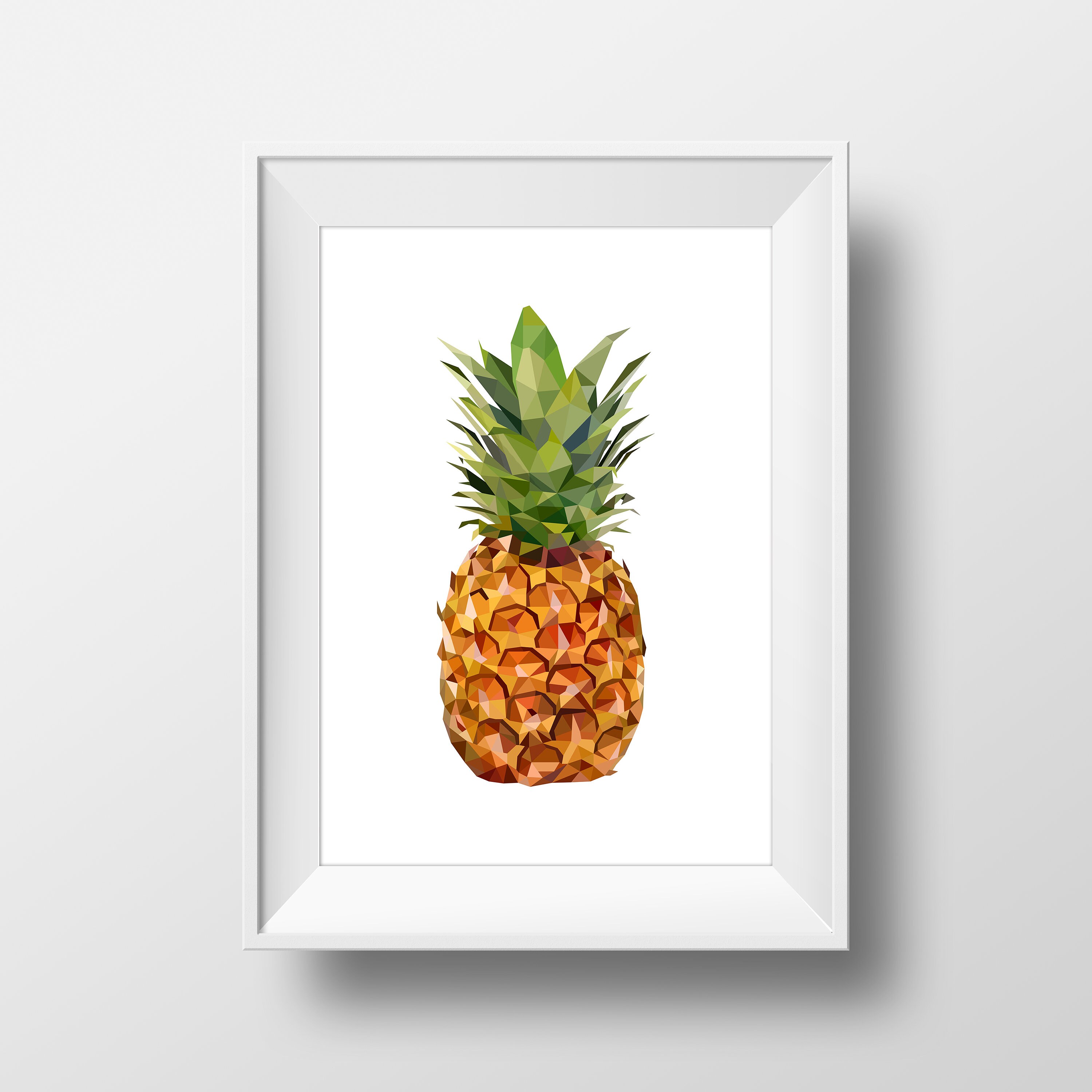 Pineapple Print Tropical Fruit Wall Art Kitchen Decor Etsy