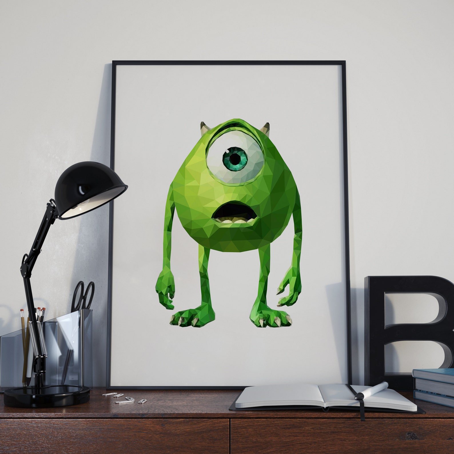 Monster Inc Wall Art, Monsters University Poster, Mike Wazowski