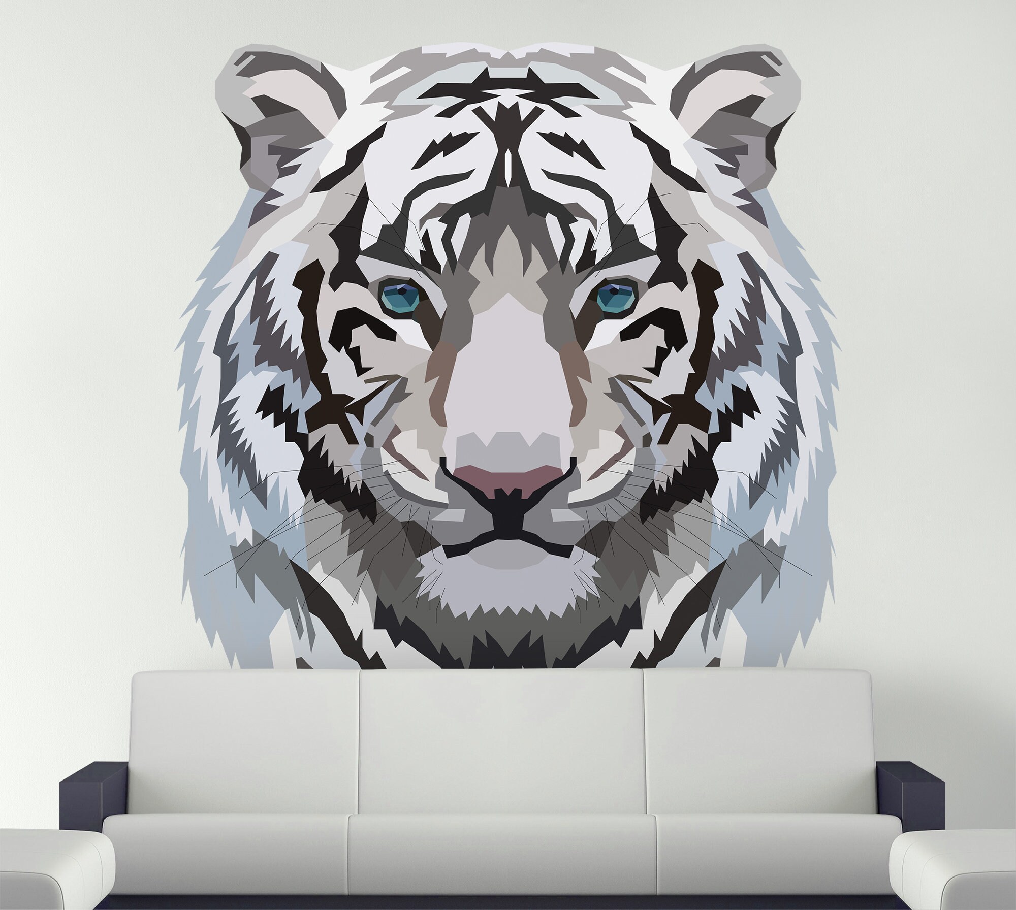 White Tiger Face SVG, Wild Animal Head, White Tiger Clipart, Download