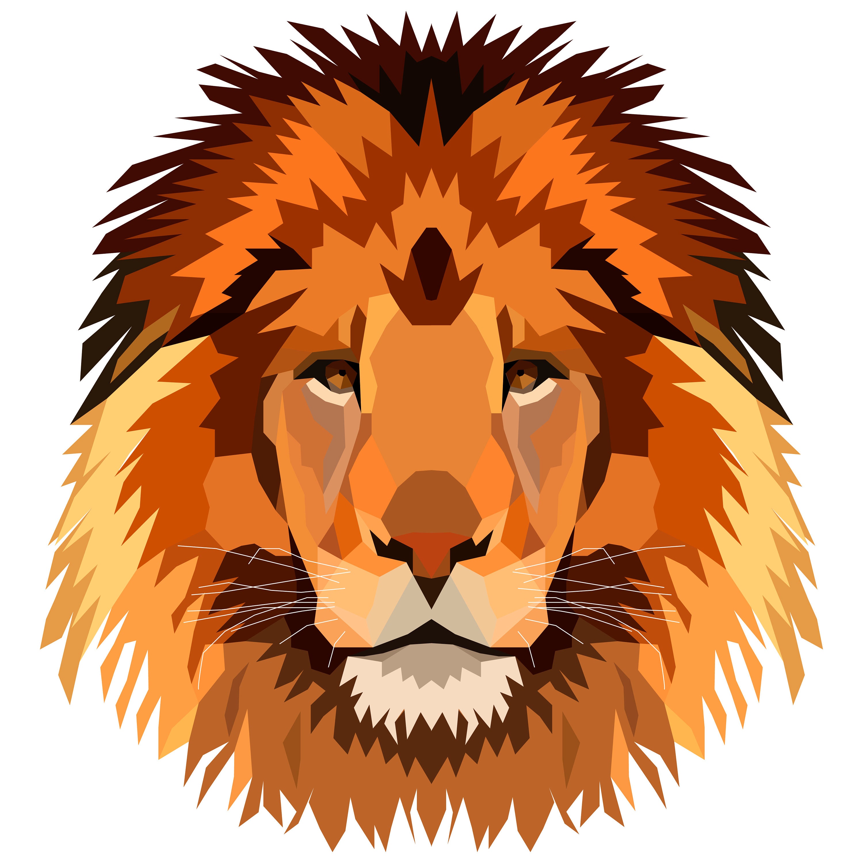 African Lion Face Clipart